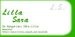 lilla sara business card